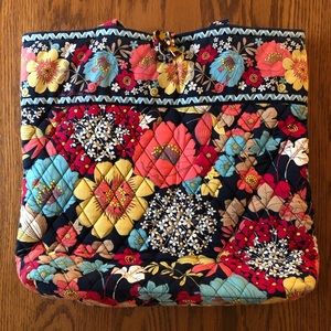 Vera Bradley Navy Floral Print Tote